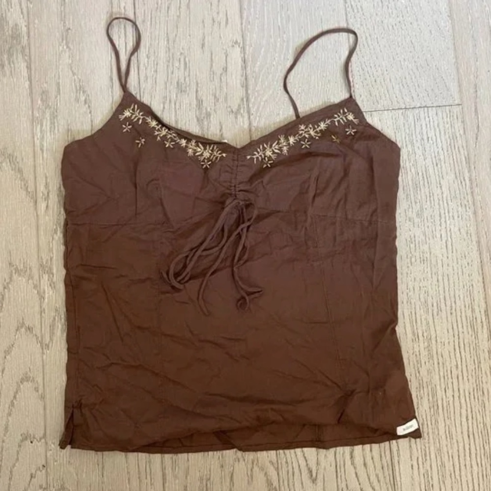 VINTAGE Hollister cotton sequin tank Cami Tank Top Strappy New rare Y2K